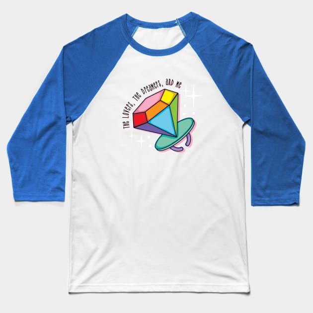Rainbow Ring Pop Connection Baseball T-Shirt by Yue